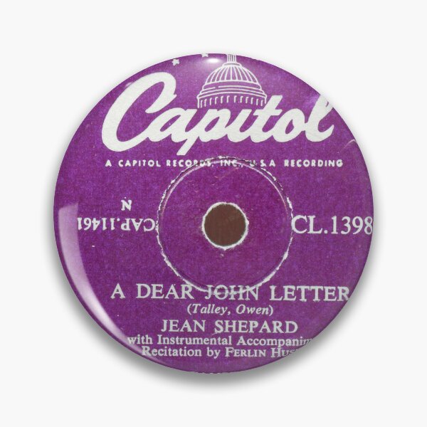 Jean Shepard - A Dear John Letter Record Pin