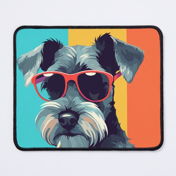 Item preview, Miniature Schnauzer wearing sunglasses - Cool cocktail dog designed and sold by Straya75.