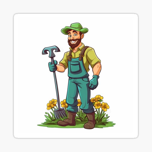Item preview, Cartoon of a male gardener and his plants designed and sold by Dan Edwards.