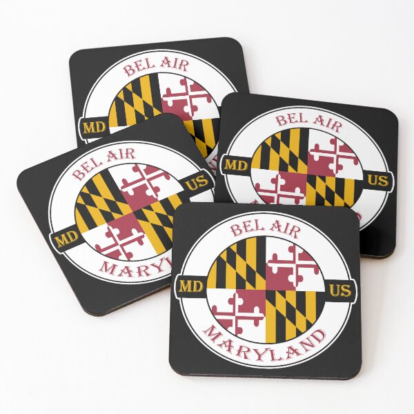 Item preview, Bel Air Maryland Flag USA Seal Stamp Badge Travel Souvenir designed and sold by TeeHome.
