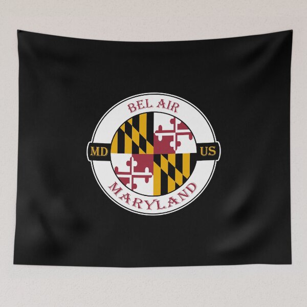 Item preview, Bel Air Maryland Flag USA Seal Stamp Badge Travel Souvenir designed and sold by TeeHome.