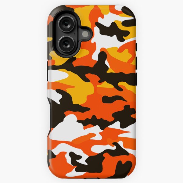Aperçu de l'œuvre Sécurité NEON Orange Woodland Arctic Style Green Camo Texture - Répétition Carrelé Sécurité Vert Camouflage Digital Digital Paper créée et vendue par ChattanoogaTee.