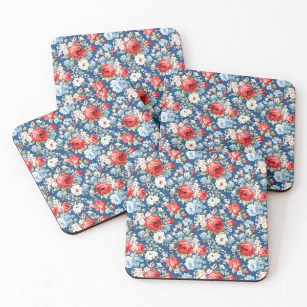 Item preview, Red White and Blue Patriotic Shabby Chic Floral  designed and sold by VintageFlorals.