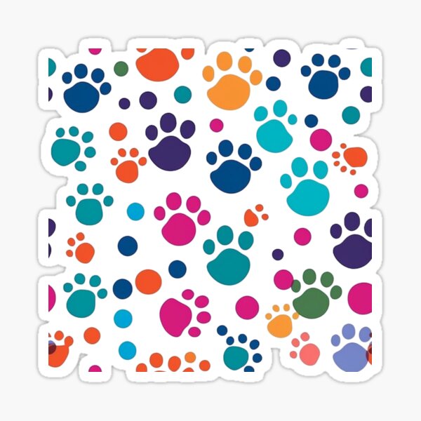 Item preview, Colorful Paws Pattern designed and sold by Hibiskusmond.