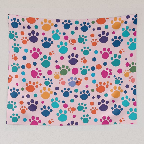 Item preview, Colorful Paws Pattern designed and sold by Hibiskusmond.