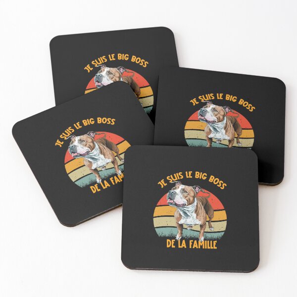 Item preview, American Staffordshire Terrier dog (am staff, amstaff or staff), I am the big boss of the family, for terrier dog lovers, in French designed and sold by isaweb.