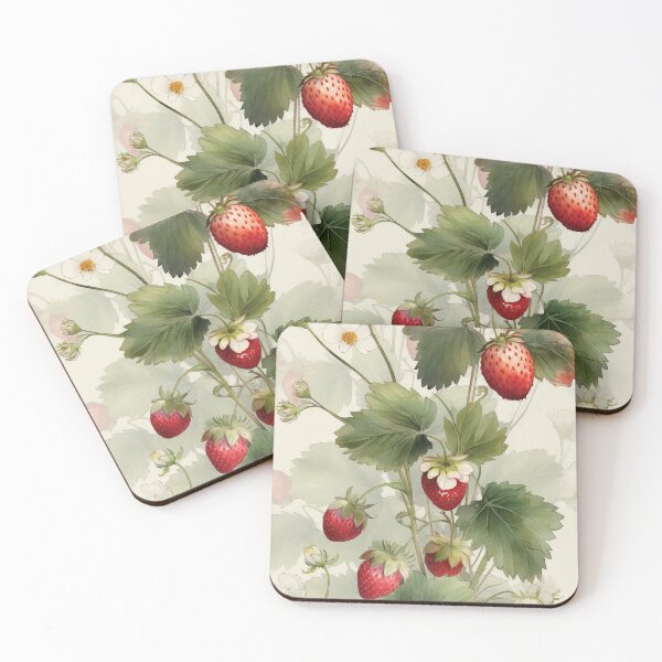 Item preview, Wild strawberries Summer Vibe Watercolor designed and sold by Mobius Spot Collective.