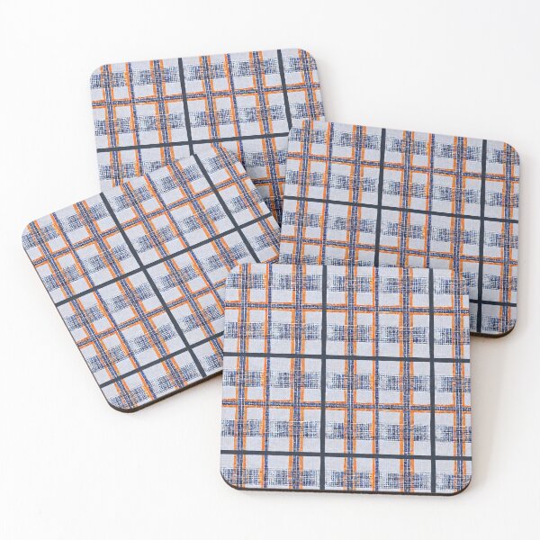 Item preview, Orange Navy and light blue plaid designed and sold by melridger.