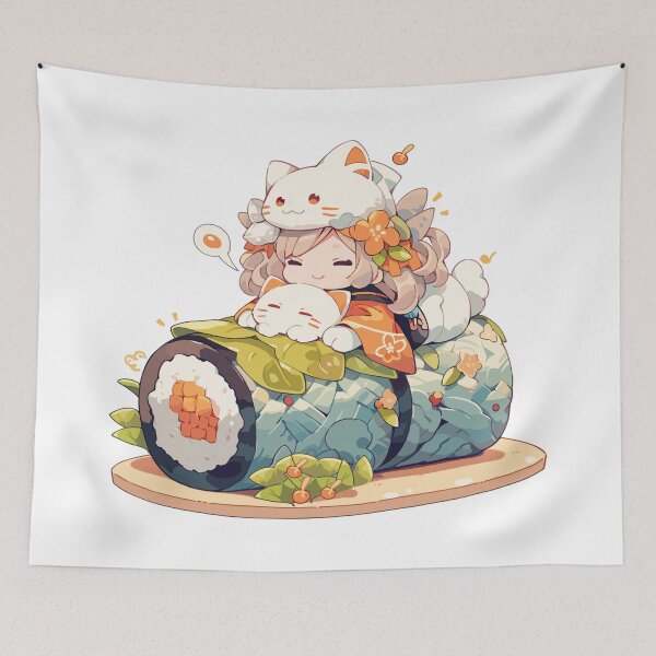 Item preview, Sashimi Sitter designed and sold by Chibi Cat Art Corner.