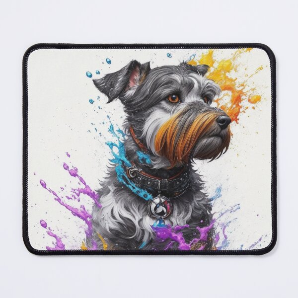 Item preview, Schnauzer Art With Paint Splashes Inspired By Dog Breeds designed and sold by CDC40.