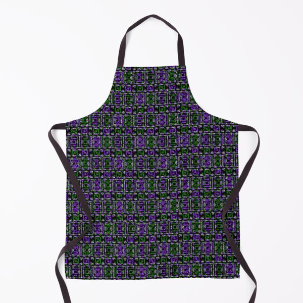 Item preview, Green and purple undone checkered pattern on black background. designed and sold by MirBer.