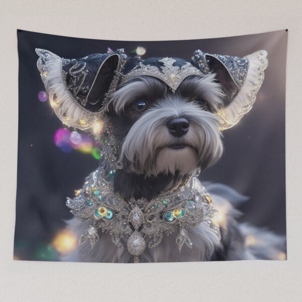 Item preview, Schnauzer With Jewels Art Inspired By Dog Breeds designed and sold by CDC40.