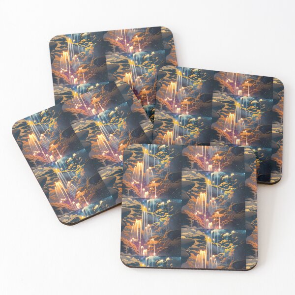 Item preview, Blue stars and waterfalls  designed and sold by RRAstore.