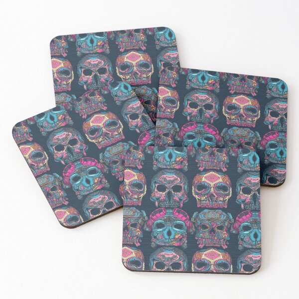 Item preview, Cyberpunk Glow Skull Pattern designed and sold by RRebellion.