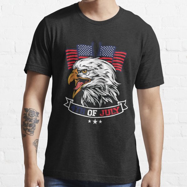 Fourth Of July Funny Shirt Freedom American Usa Patriotic Eagle Tee Shirt  4Th Party Shirt (Large Gray) 