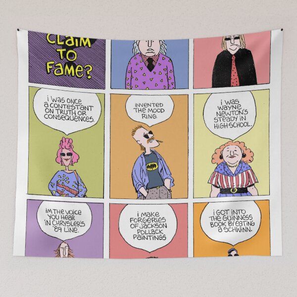 Item preview, Cartoon - What's Your Claim to Fame? designed and sold by badjoojoo.