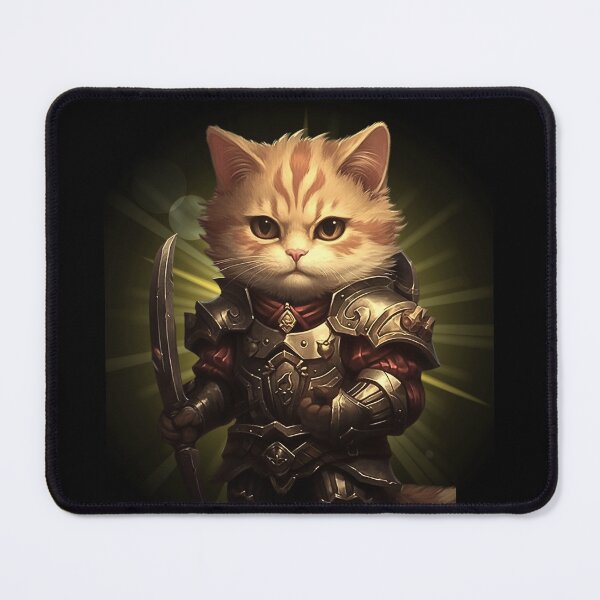 Item preview, Cat in armor art designed and sold by Dominika Bednarska.