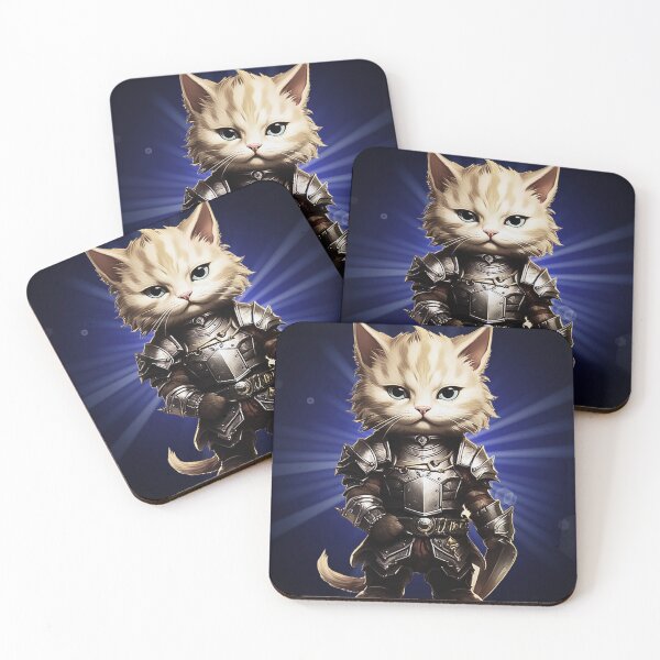 Item preview, Cat in armor art designed and sold by Dominika Bednarska.