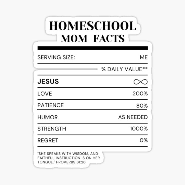 Item preview, Homeschool Mom Facts designed and sold by Karina E.