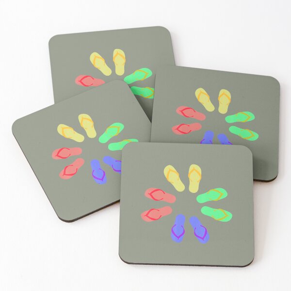 Item preview, Brightly Colored Flip Flops In A Circle Cute Beach Vacation 		 designed and sold by mnxnggmrpoj81.