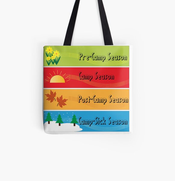 Four Seasons of Camp All Over Print Tote Bag