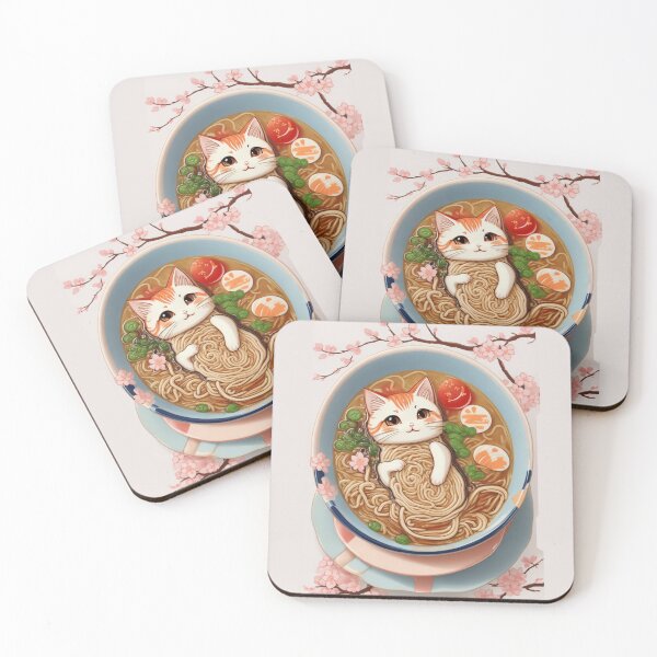 Item preview, Kawaii Vintage Style Japenese Ramen Cat designed and sold by YrtemmyS.