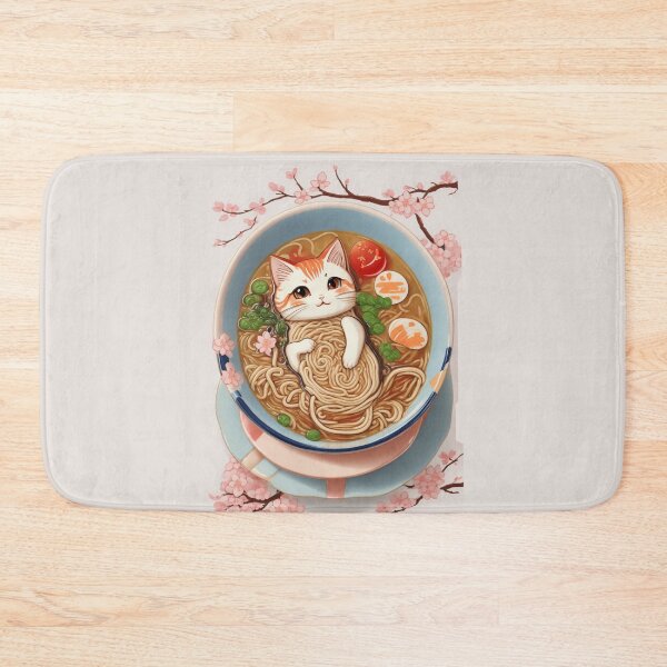 Item preview, Kawaii Vintage Style Japenese Ramen Cat designed and sold by YrtemmyS.