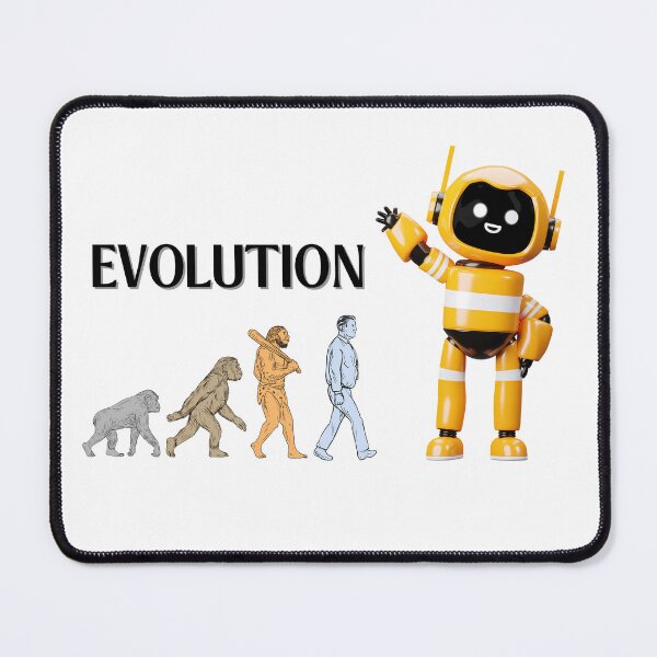 Item preview, Evolution, Funny Graphic Featuring A Robot designed and sold by MTJ-Mushrooms.