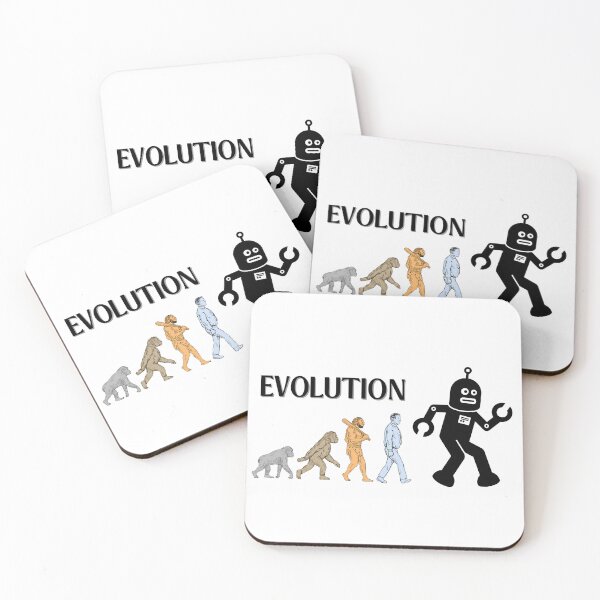 Item preview, Funny Graphic, Evolution of Man Featuring A Robot designed and sold by MTJ-Mushrooms.