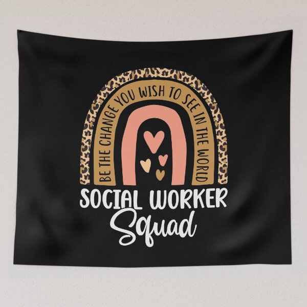 Item preview, Social Worker Squad Leopard Rainbow Funny Work Love designed and sold by Best Designer.