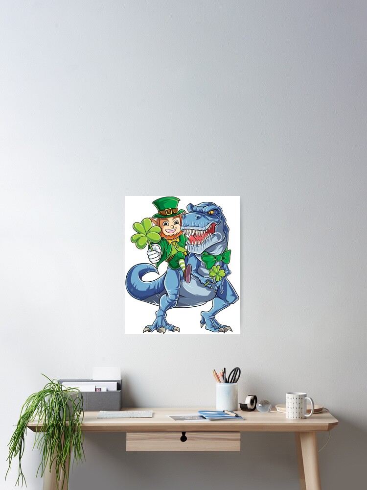 Leprechaun Riding A T-Rex Dinosaur Funny St Patricks Day T-Shirt Leprechaun Riding A T-Rex Dinosaur Funny St Patricks Day T-Shirt