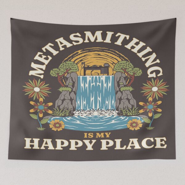 Item preview, Metalsmithing is my happy place bench jeweler tools funny gift waterfall designed and sold by MetalicBabe.