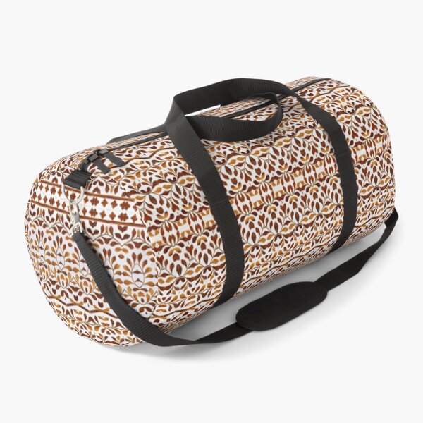 Camelbone Brown Stripe Duffle Bag