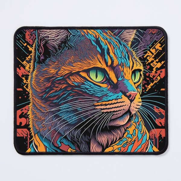 Item preview, Colorful Cat Graffiti Art: A Captivating Urban Masterpiece designed and sold by WFTan.