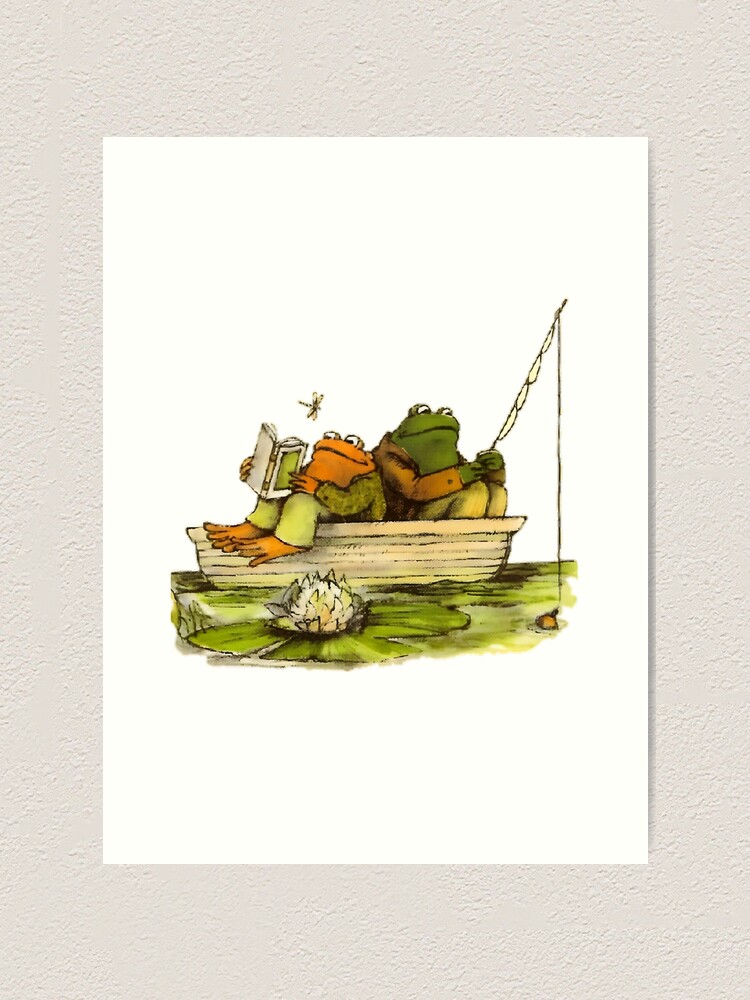 Frog And Toad Hit go fishing Art Print for Sale by adigamazatsop