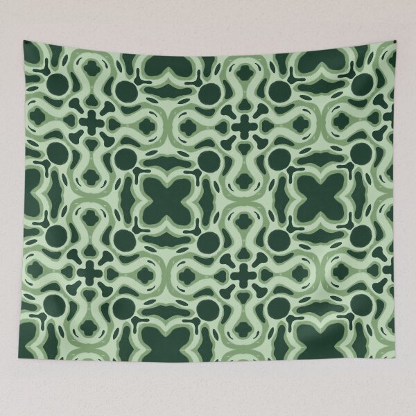 Item preview, Repeating Green Blob Pattern designed and sold by viridessense.