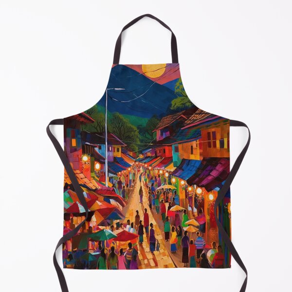 Item preview, Vibrant Luang Prabang Night Market: Colors of Local Culture designed and sold by OdysseyArtworks.