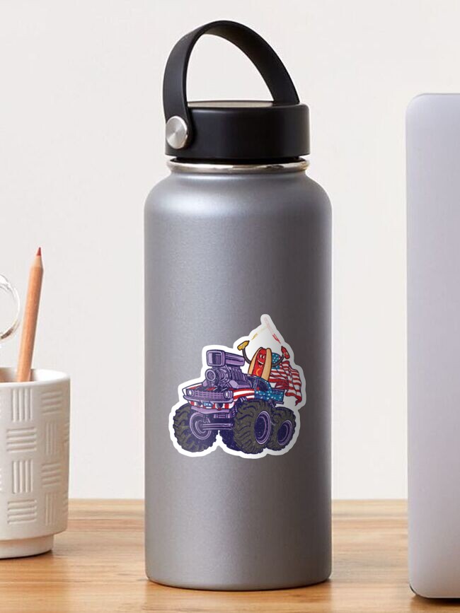 Fun Graphic Water Bottle - Monster Truck