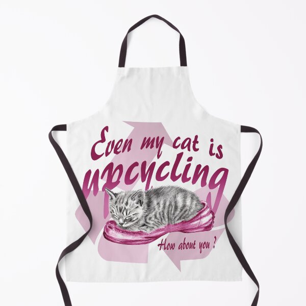 Item preview, Sleeping kitten in old shoe - graphite version, Upcycling text in pink colorized English designed and sold by SylvieG18.