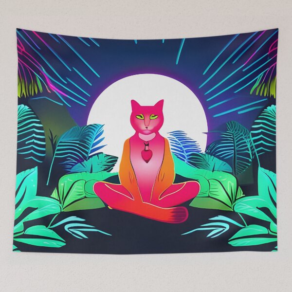 Item preview, Mindful Jungle Cat - 3rd Edition. (AI Generated).  designed and sold by TheMindfulExpat.