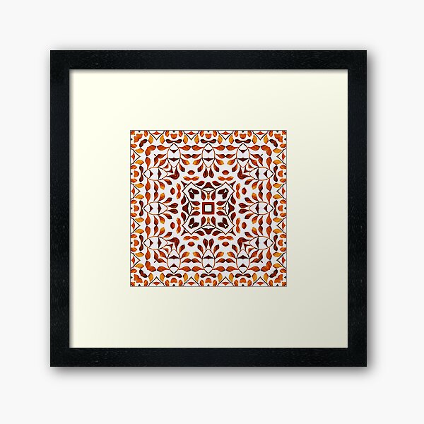 Camelbone Brown Stripe Framed Art Print