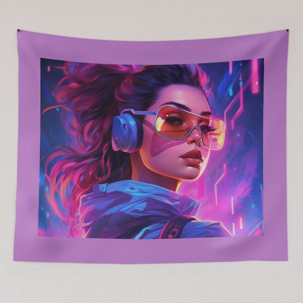 Item preview, Cyberpunk Portraits: Unveiling the Futuristic Essence designed and sold by RIAiCreations.