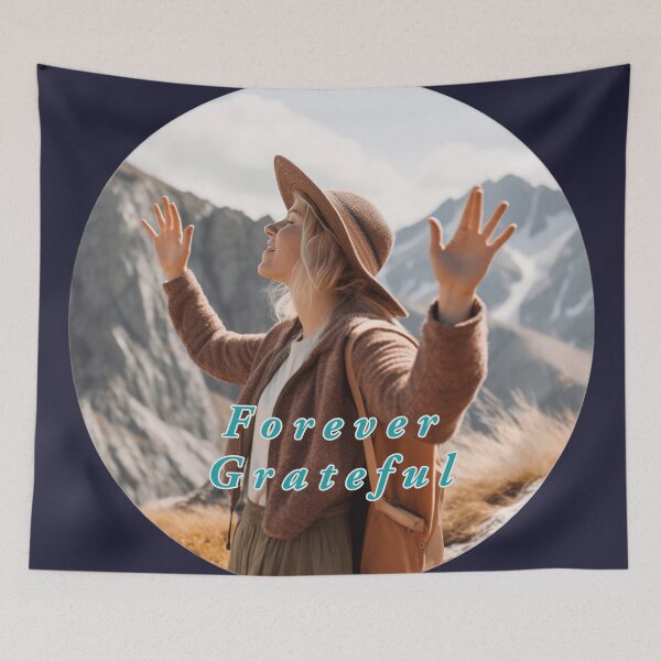 Item preview, Forever Grateful Woman Praising God on the mountain tops designed and sold by Storm20k.