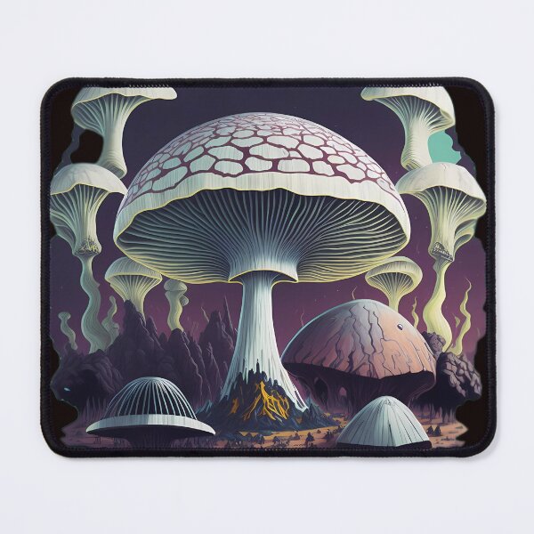 Item preview, "Amanita Virosa Ghostly Mirage" / designed and sold by Transelasticart.