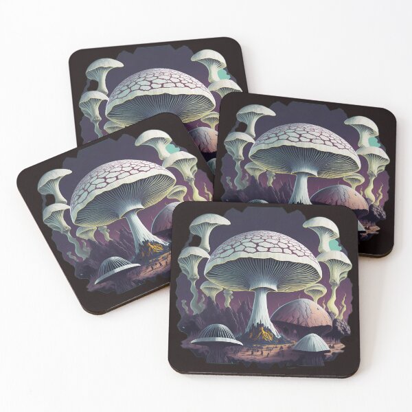 Item preview, "Amanita Virosa Ghostly Mirage" / designed and sold by Transelasticart.