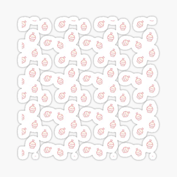 CupCake Pattern Sticker