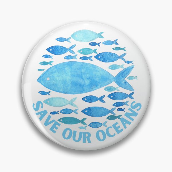 Item preview, Save our Oceans School of Fish designed and sold by LandSeaDesigns.