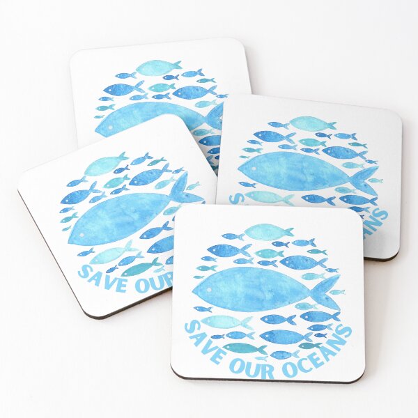 Item preview, Save our Oceans School of Fish designed and sold by LandSeaDesigns.