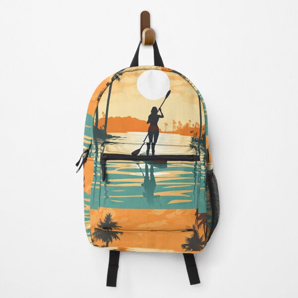 Item preview, Woman Paddleboard Illustration designed and sold by blackdogshop.