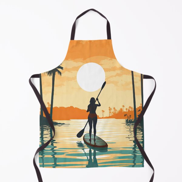 Item preview, Woman Paddleboard Illustration designed and sold by blackdogshop.